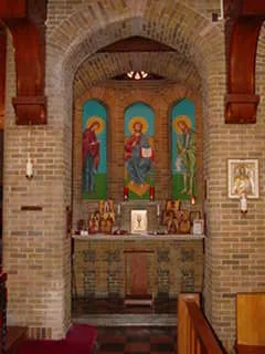 The Chapel of the American Saints inside the Church of St. Raphael of Brooklyn