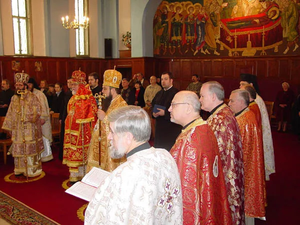 Archbishops Nicolae and Nathaniel and Bishop Irineu concelebrating a hierarchical liturgy